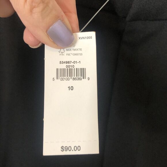 Banana Republic Factory NWT Women's Black Sculpted Stretch Dress Pants Size 10 - Picture 6 of 10